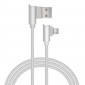 CABLE USB 2.0 A MICRO USB TIPO L 1METRO | GRIS IDUSD 07919