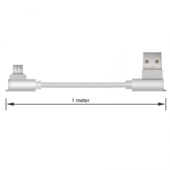 CABLE USB 2.0 A MICRO USB TIPO L 1METRO | GRIS IDUSD 07919