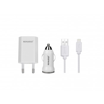 CARGADOR LIGHTNING IPHONE 5/6 3 EN 1 | BLANCO