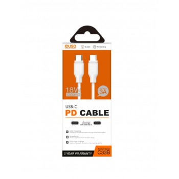 PD CABLE TIPO C A TIPO C 1.2M 3A BLANCO | C33B