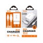 CARGADOR RÁPIDO QC3.0 3.0A 18W + TURBO CABLE TIPO C 1.2M IDUSD D53B IDUSD 10452