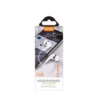 AURICULARES ESTÉREO CON MICRÓFONO BLANCO | H14B