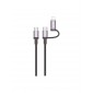 CABLE DE CARGA MULTIPLE 2 EN 1 LIGHTNING + USB TIPO C 1.2M 3.0A COLOR NEGRO | C03A IDUSD 34216