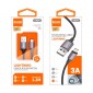 CABLE NYLON TRENZADO LIGHTNING 1.2M 3A COLOR NEGRO | C82A IDUSD 32069