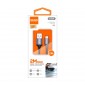 CABLE NYLON TRENZADO LIGHTNING 2M 2.4A COLOR NEGRO | C92A IDUSD 32071