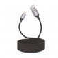 CABLE NYLON TRENZADO LIGHTNING 2M 2.4A COLOR NEGRO | C92A IDUSD 32071
