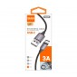 CABLE NYLON TRENZADO TIPO USB-C CARGA RAPIDA 3A 1.2M NEGRO | C83A IDUSD 32072