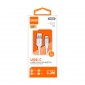 CABLE NYLON TRENZADO TIPO USB-C CARGA RAPIDA 3A 1.2M BLANCO | C83B IDUSD 32073