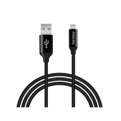 CABLE MICRO USB 1METRO 2.4A NYLON NEGRO L-11