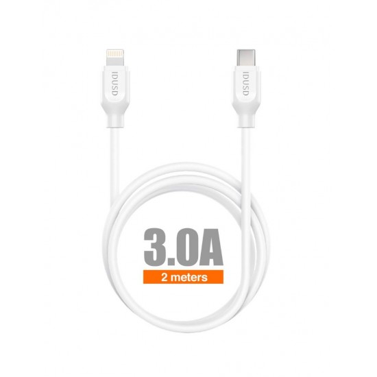 TURBO CABLE PD TIPO C A LIGHTNING 2.0M 3.0A BLANCO | C72B IDUSD 11790