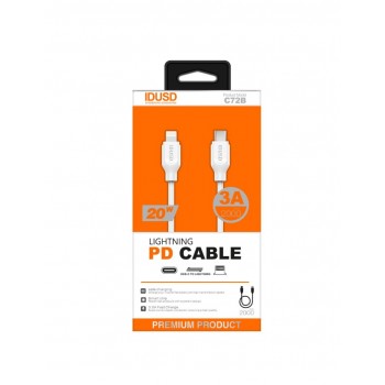 TURBO CABLE PD TIPO C A LIGHTNING 2.0M 3.0A BLANCO | C72B