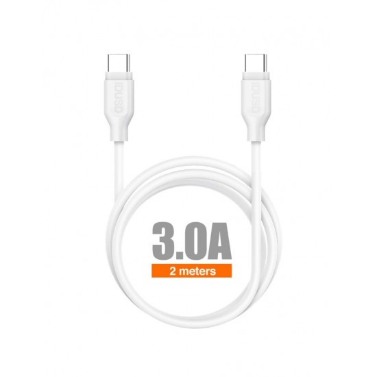 TURBO CABLE PD TIPO C A TIPO C 2.0M 3.0A BLANCO | C73B IDUSD 11780