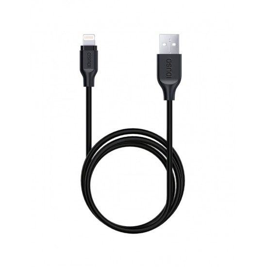 CARGADOR COCHE MICRO 2 PUERTOS USB 2.4A CON CABLE TURBO LIGHTNING 1.2M | NEGRO IDUSD 11156