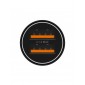 CARGADOR COCHE MICRO 2 PUERTOS USB 2.4A CON CABLE TURBO LIGHTNING 1.2M | NEGRO IDUSD 11156