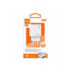 CARGADOR RÁPIDO GAN PD 65W TRES PUERTOS  | IDUSD D150B
