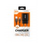 CARGADOR SMART CHARGER 1xUSB 2.4A 12W + CABLE MICRO USB NEGRO | D71A IDUSD 11772