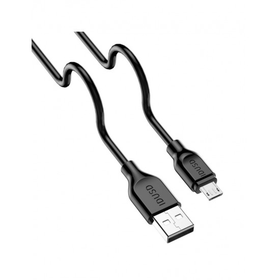 CARGADOR SMART CHARGER 2xUSB 2.4A 12W + TURBO CABLE MICRO USB 2M NEGRO | D81A IDUSD 11776