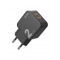 CARGADOR SMART CHARGER 2xUSB 2.4A 12W + TURBO CABLE MICRO USB 2M NEGRO | D81A IDUSD 11776