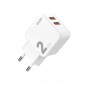 CARGADOR SMART CHARGER 2xUSB 2.4A 12W + TURBO CABLE TIPO C 2M BLANCO IDSD D83B IDUSD 11770