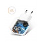CARGADOR SMART CHARGER 2xUSB 2.4A 12W + TURBO CABLE TIPO C 2M BLANCO IDSD D83B IDUSD 11770