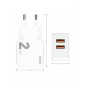 CARGADOR SMART CHARGER 2xUSB 2.4A 12W + TURBO CABLE TIPO C 2M BLANCO IDSD D83B IDUSD 11770