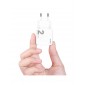 CARGADOR SMART CHARGER 2xUSB 2.4A 12W + TURBO CABLE TIPO C 2M BLANCO IDSD D83B IDUSD 11770