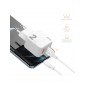CARGADOR SMART CHARGER 2xUSB 2.4A 12W + TURBO CABLE TIPO C 2M BLANCO IDSD D83B IDUSD 11770