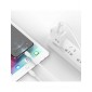 CARGADOR SMART CHARGER 2xUSB 2.4A 12W + TURBO CABLE TIPO C 2M BLANCO IDSD D83B IDUSD 11770
