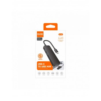MINI HUB USB-C 3.0 5 EN 1 CON LECTOR DE TARJETAS | IDUSD K14A