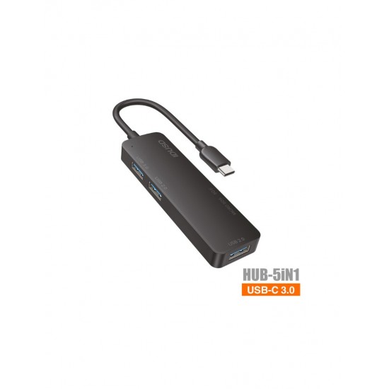 MINI HUB USB-C 3.0 5 EN 1 CON LECTOR DE TARJETAS | IDUSD K14A