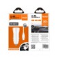 CARGADOR COCHE MICRO 2 PUERTOS USB 2.4A CON CABLE TIPO C 1.2M BLANCO | F23B