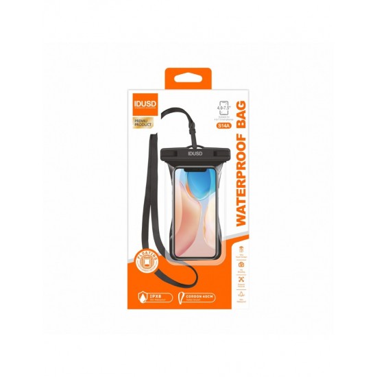 FUNDA DE PLAYA TPU 100% FLOTANTE COLOR NEGRO | IDUSD S14A