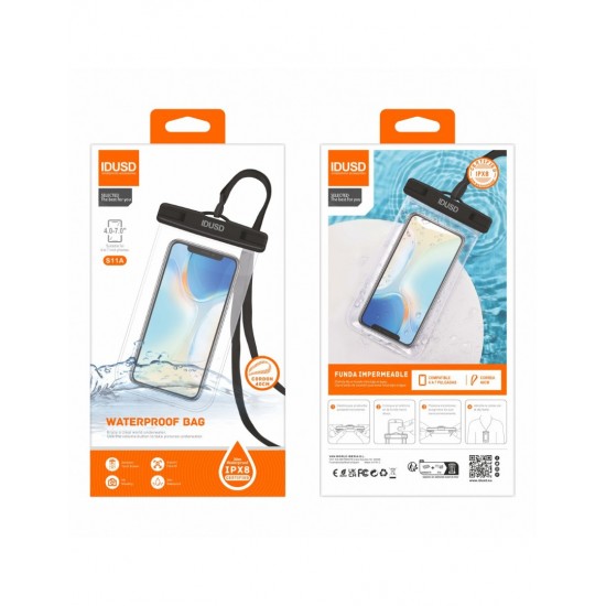 FUNDA DE PLAYA TRANSPARENTE COLOR NEGRO | IDUSD S11A