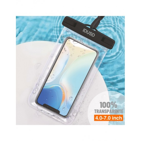 FUNDA DE PLAYA TRANSPARENTE COLOR NEGRO | IDUSD S11A