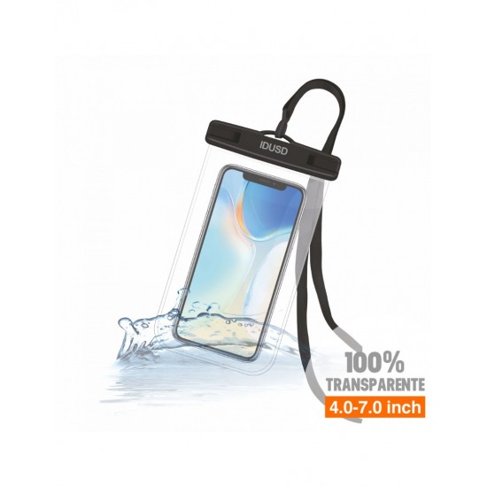 FUNDA DE PLAYA TRANSPARENTE COLOR NEGRO | IDUSD S11A