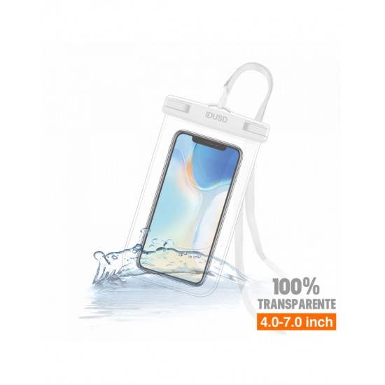 FUNDA DE PLAYA TRANSPARENTE COLOR BLANCO | IDUSD S11B
