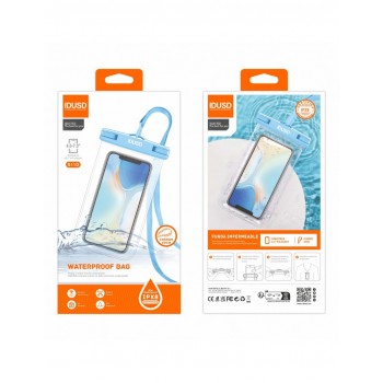 FUNDA DE PLAYA TRANSPARENTE COLOR AZUL | IDUSD S11D