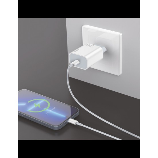 ECO CARGADOR RÁPIDO PD USB-C 20W + PD LIGHTNING IDUSD D125B IDUSD 34132