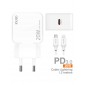 CARGADOR CARGA RAPIDA PD3.0 20W 3A USB-C + CABLE LIGHNTING 1.2M IDUSD D62B IDUSD 13264