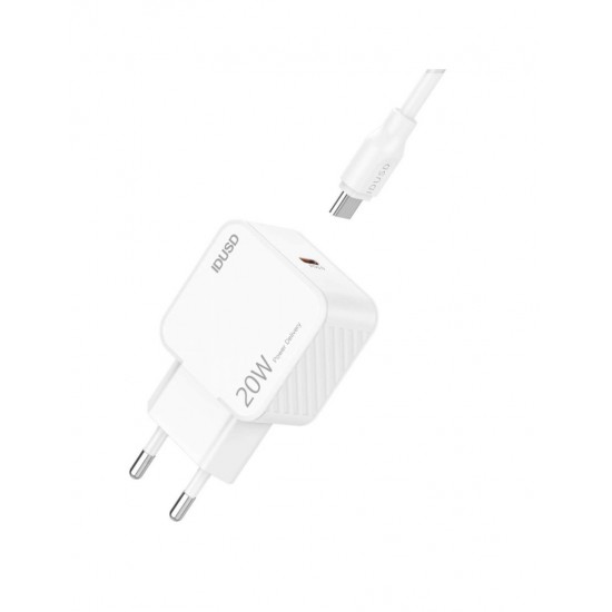 CARGADOR CARGA RAPIDA PD3.0 20W 3A USB-C + CABLE LIGHNTING 1.2M IDUSD D62B IDUSD 13264