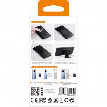 JUEGO DE 2 PLACAS DE METAL PARA ADAPTAR A SMARTPHONE A SOPORTE DE COCHE CON IMÁN | IDUSD G13A