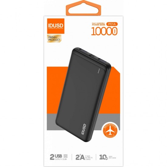 BATERIA EXTERNA POWERBANK 10000MAH IDUSD P01A IDUSD 13721