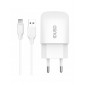 CARGADOR SMART CHARGER 2.1A 10W + TURBO CABLE MICRO USB 1.2M BLNACO | IDSUD D11B IDUSD 09358