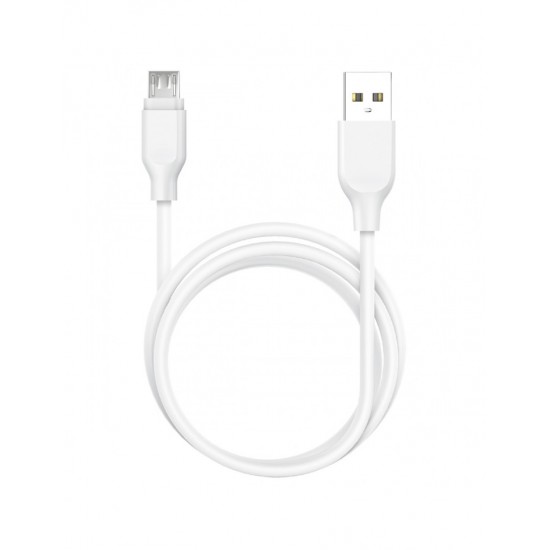 CARGADOR SMART CHARGER 2-USB 2.4A 12W + TURBO CABLE MICRO USB 1.2M | BLANCO IDUSD 09364