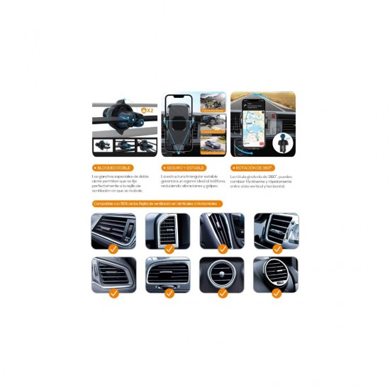 SOPORTE DE COCHE REJILLA UNIVERSAL 360º IDUSD G15A IDUSD 13708