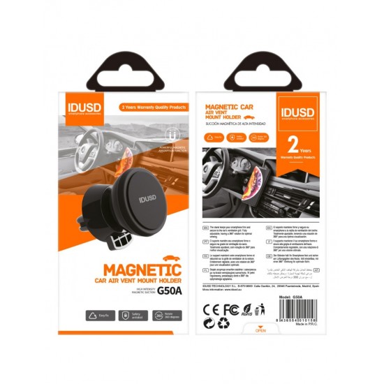 SOPORTE DE COCHE MAGNÉTICO IMAN 360º | IDUSD G50A