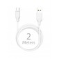TURBO CABLE TIPO C 2.0M 2.4A BLANCO | C43B