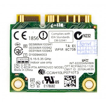 TARJETA WIRELESS INTEL 6205 62205ANHMW 802.11N | 631954-001