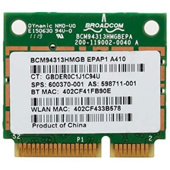 TARJETA WIRELESS BLUETOOTH BCM94313HMGB MINI WIRELESS CARD | 600370-001