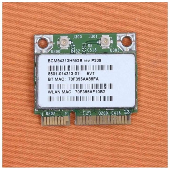 TARJETA WIRELESS BLUETOOTH BCM94313HMGB MINI WIRELESS CARD | 600370-001 INTEL 10786